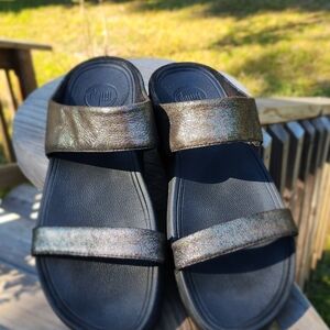 Fitflop Black Slide Sandals Size10